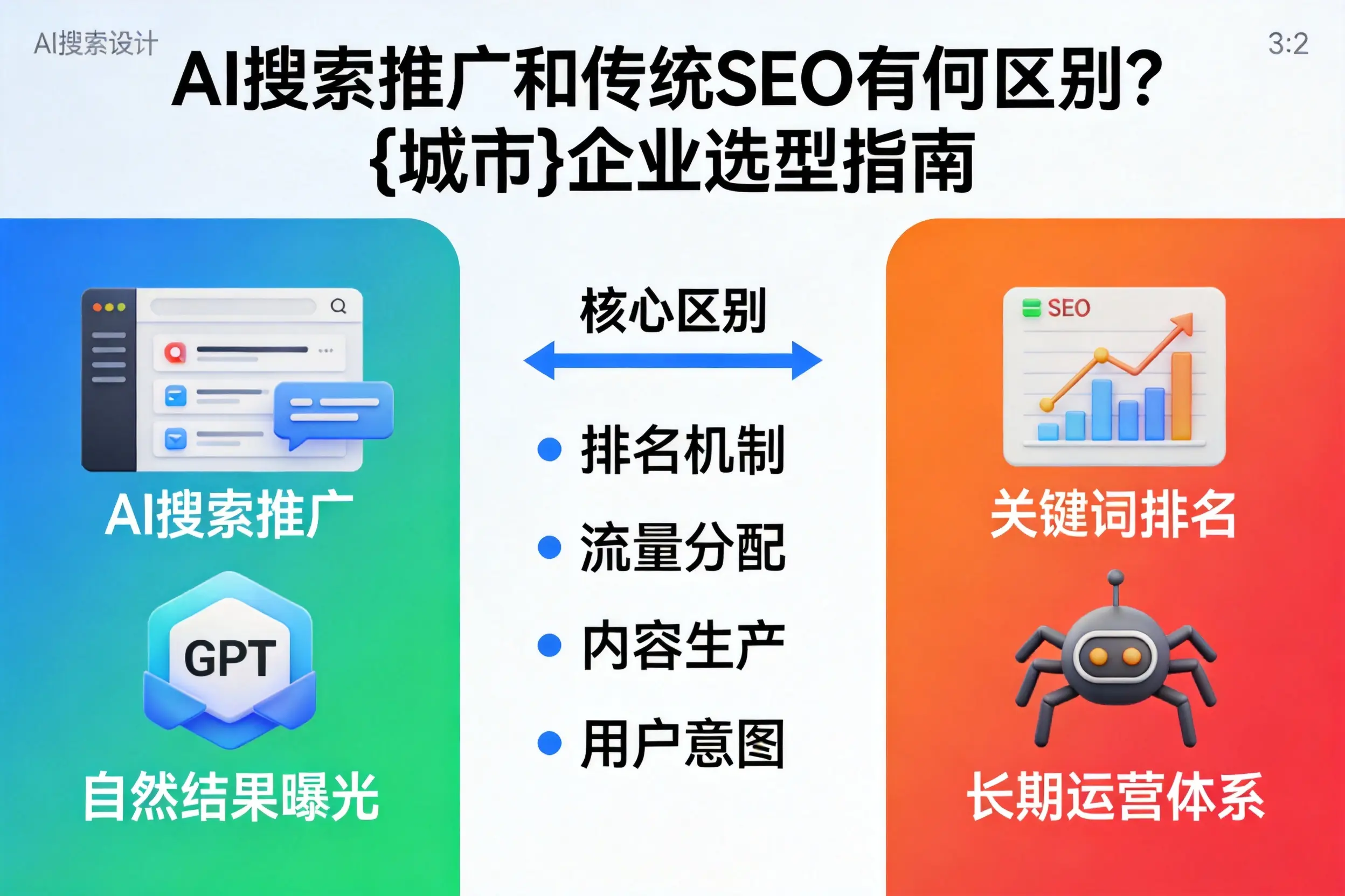 AI搜索推广和传统SEO有何区别？淮北企业选型指南