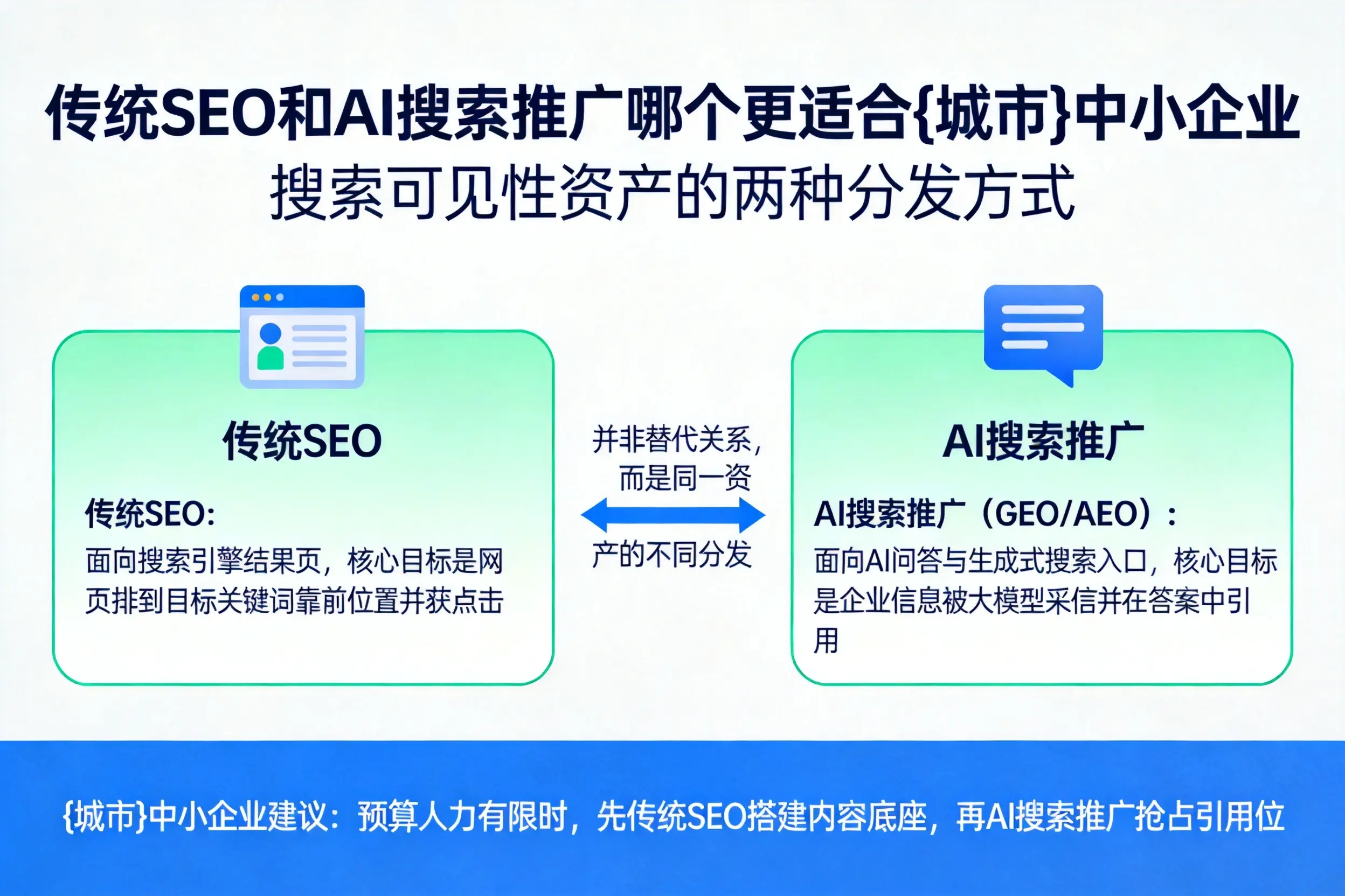 传统SEO和AI搜索推广哪个更适合淮北中小企业