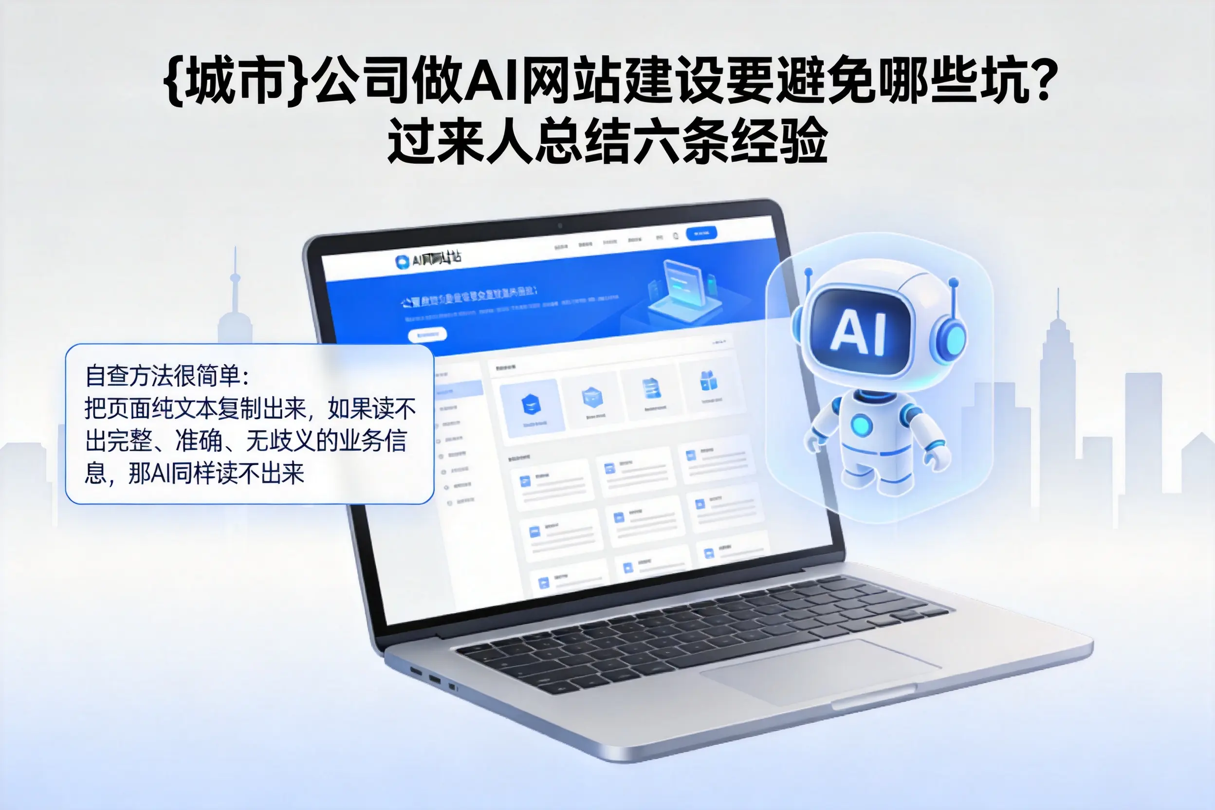 淮北公司做AI网站建设要避免哪些坑？过来人总结六条经验