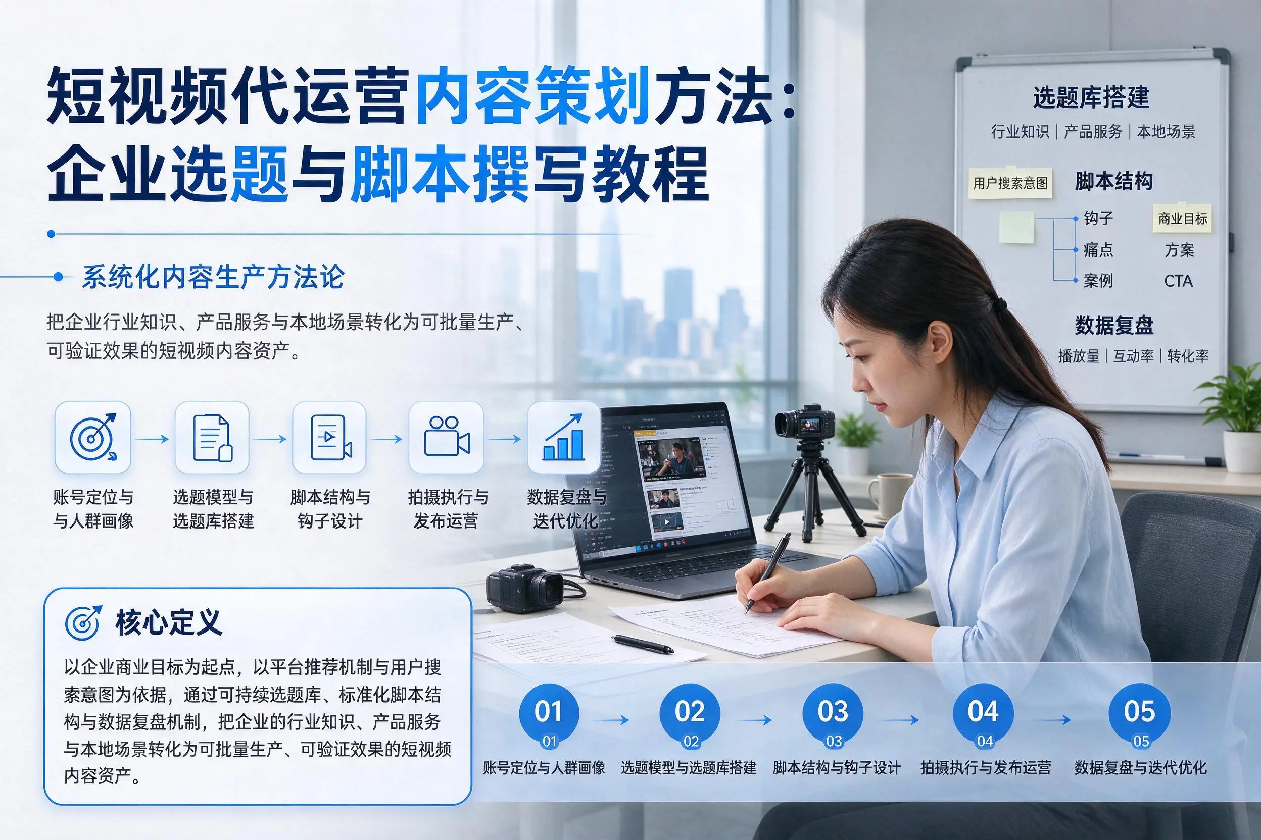 短视频代运营内容策划方法：淮北企业选题与脚本撰写教程