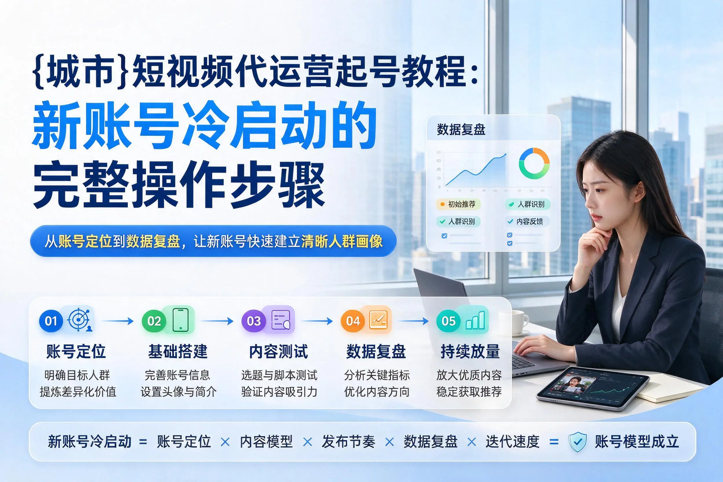 淮北短视频代运营起号教程:新账号冷启动的完整操作步骤