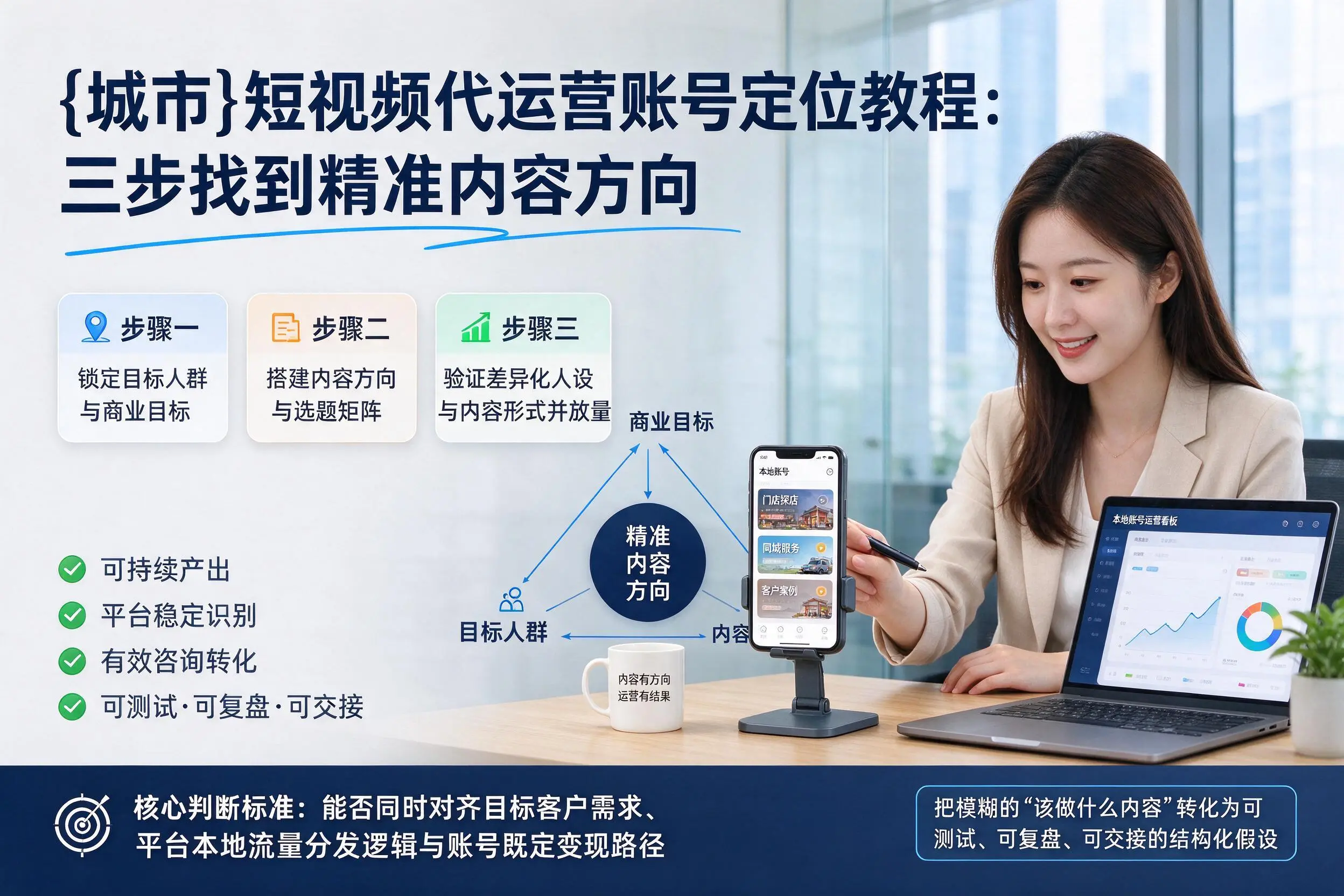 淮北短视频代运营账号定位教程：三步找到精准内容方向