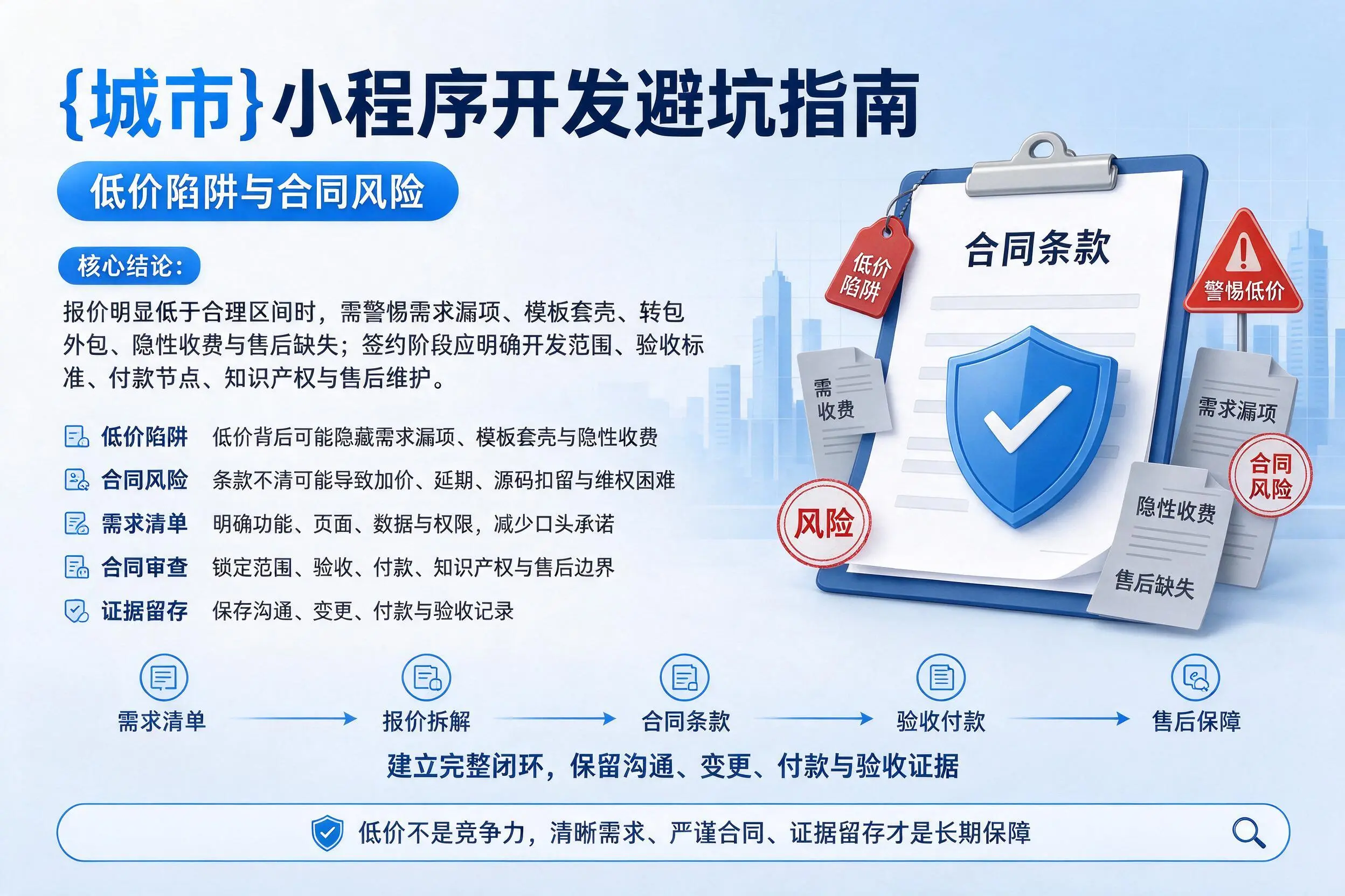 淮北小程序开发避坑指南：低价陷阱与合同风险