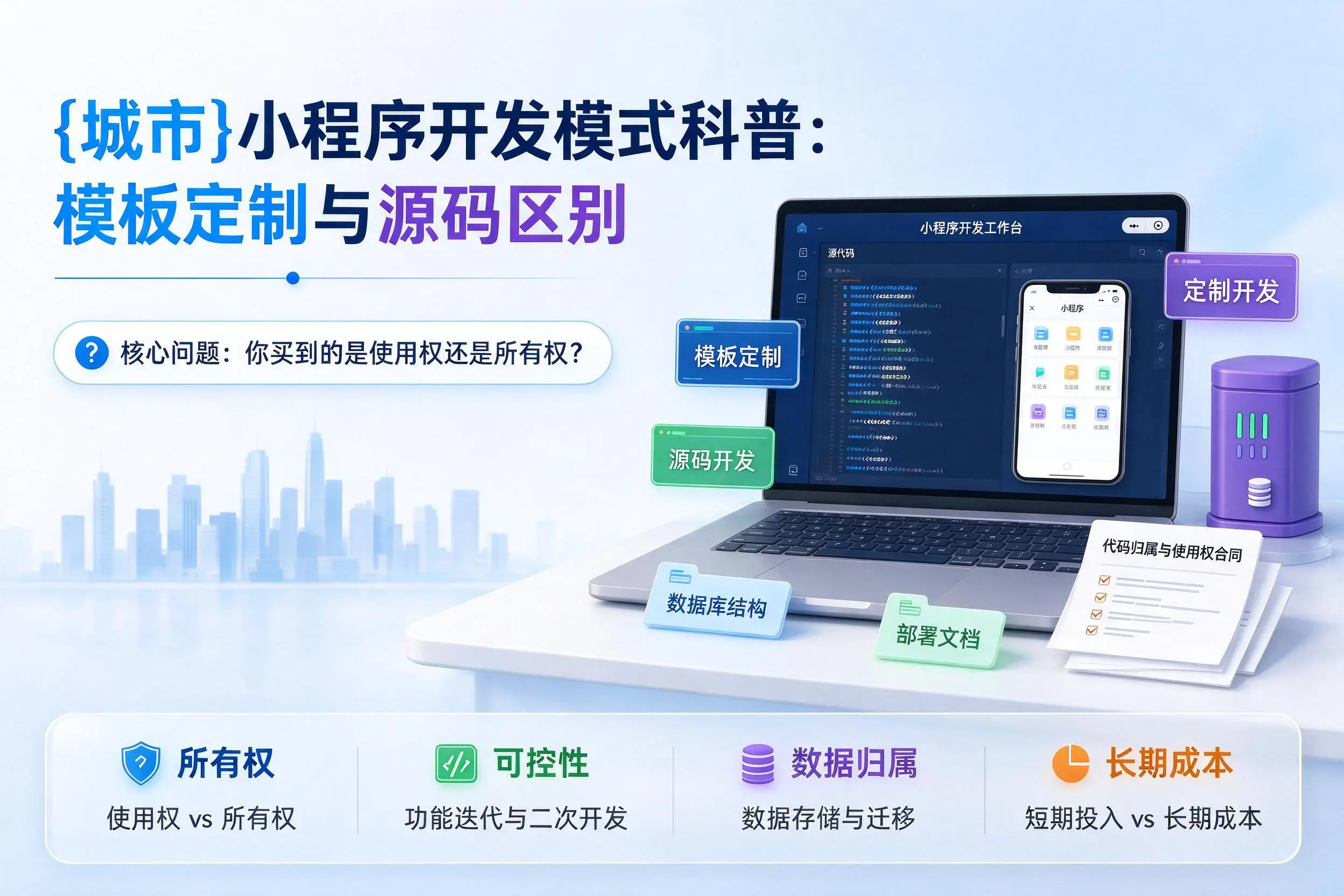 淮北小程序开发模式科普：模板定制与源码区别