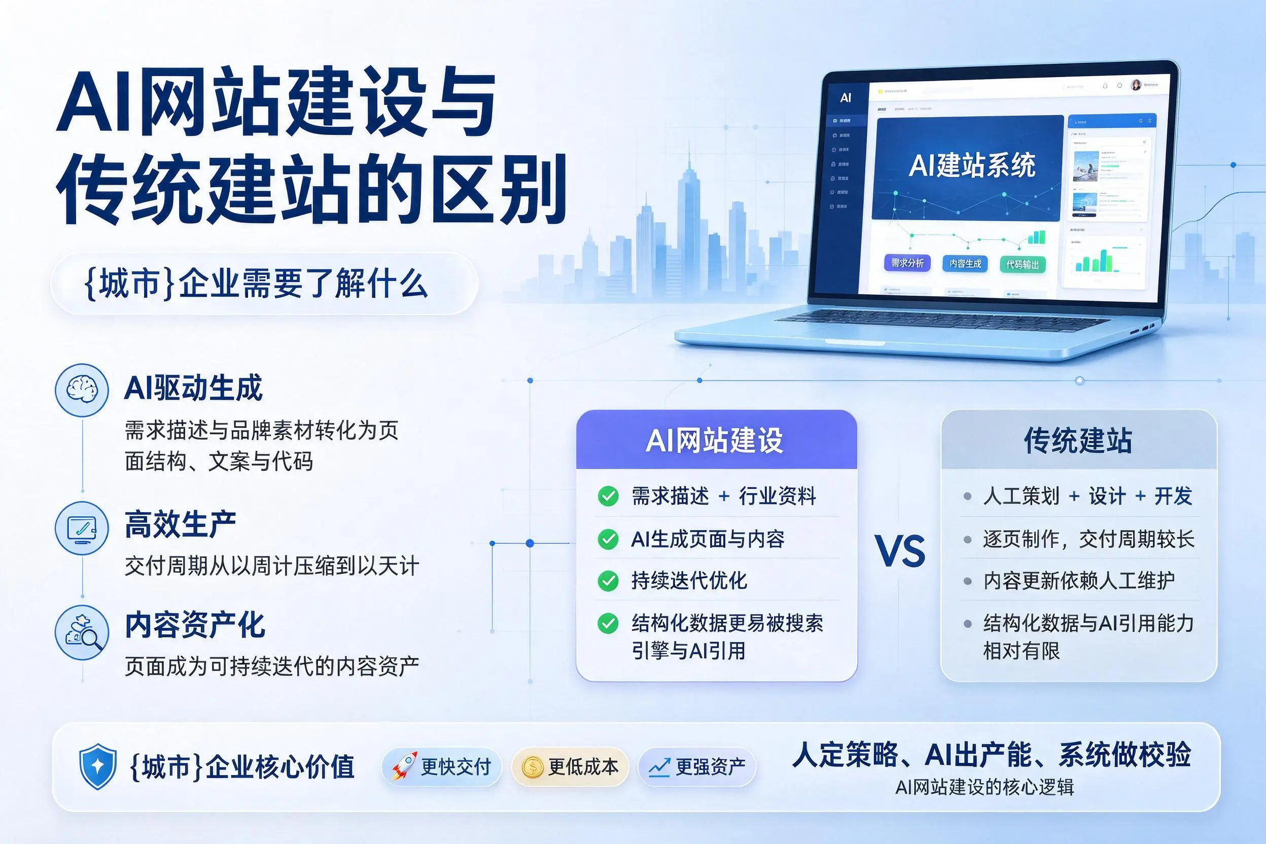 AI网站建设与传统建站的区别，淮北企业需要了解什么