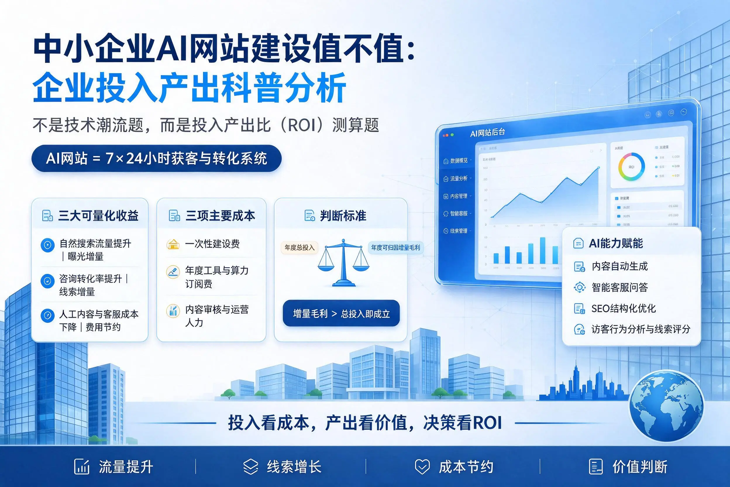 中小企业AI网站建设值不值：淮北企业投入产出科普分析