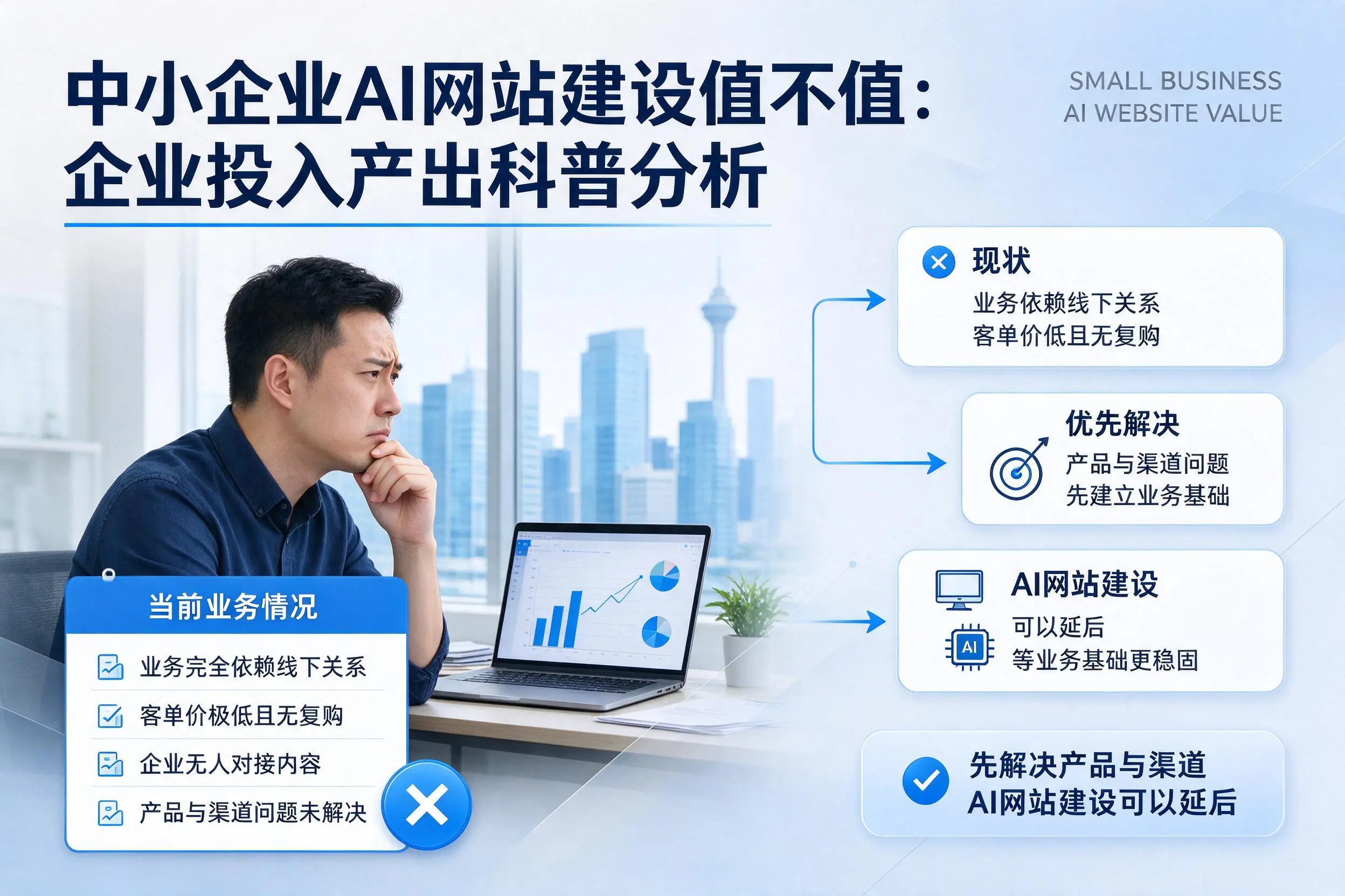 中小企业AI网站建设值不值：淮北企业投入产出科普分析