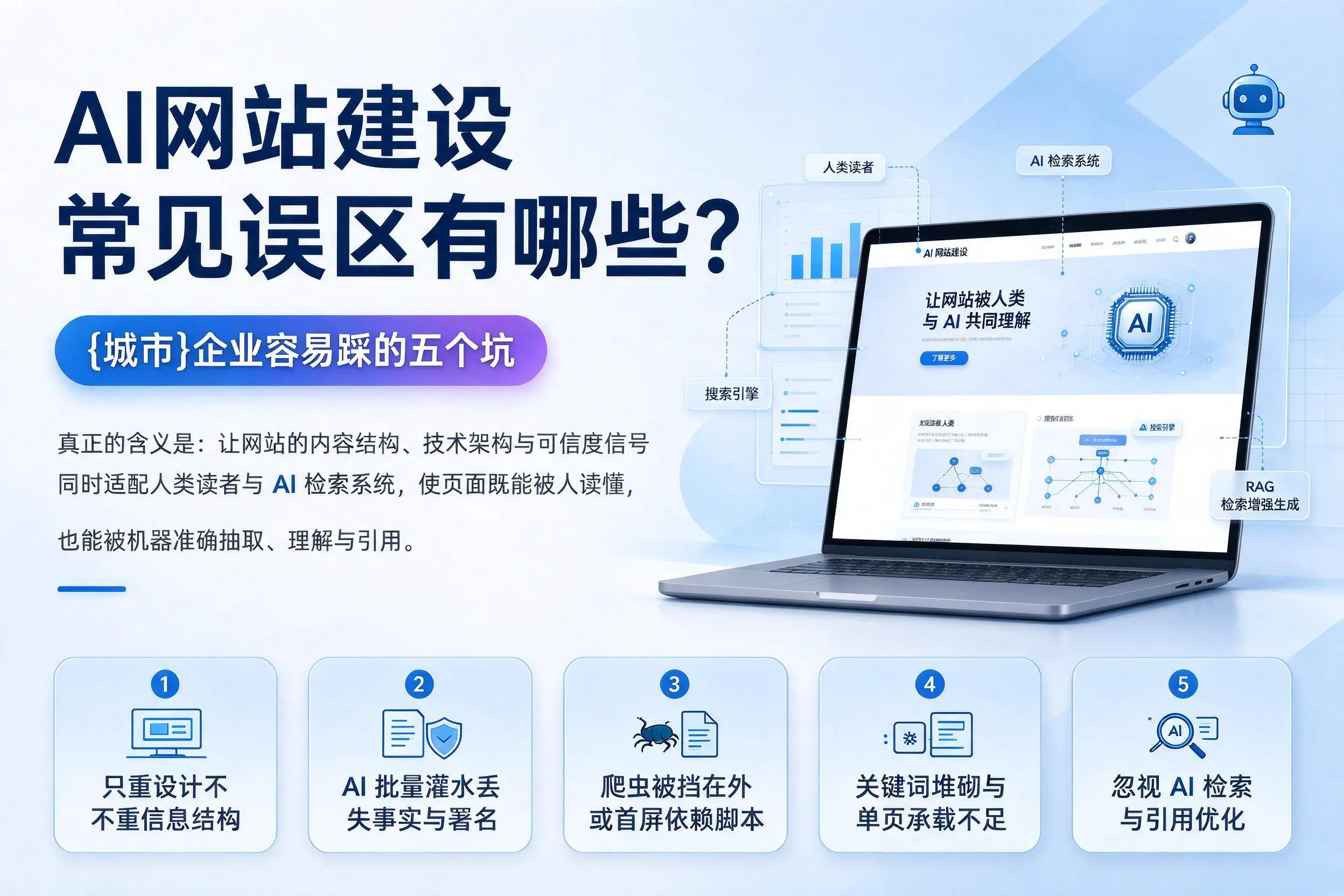 AI网站建设常见误区有哪些？淮北企业容易踩的五个坑