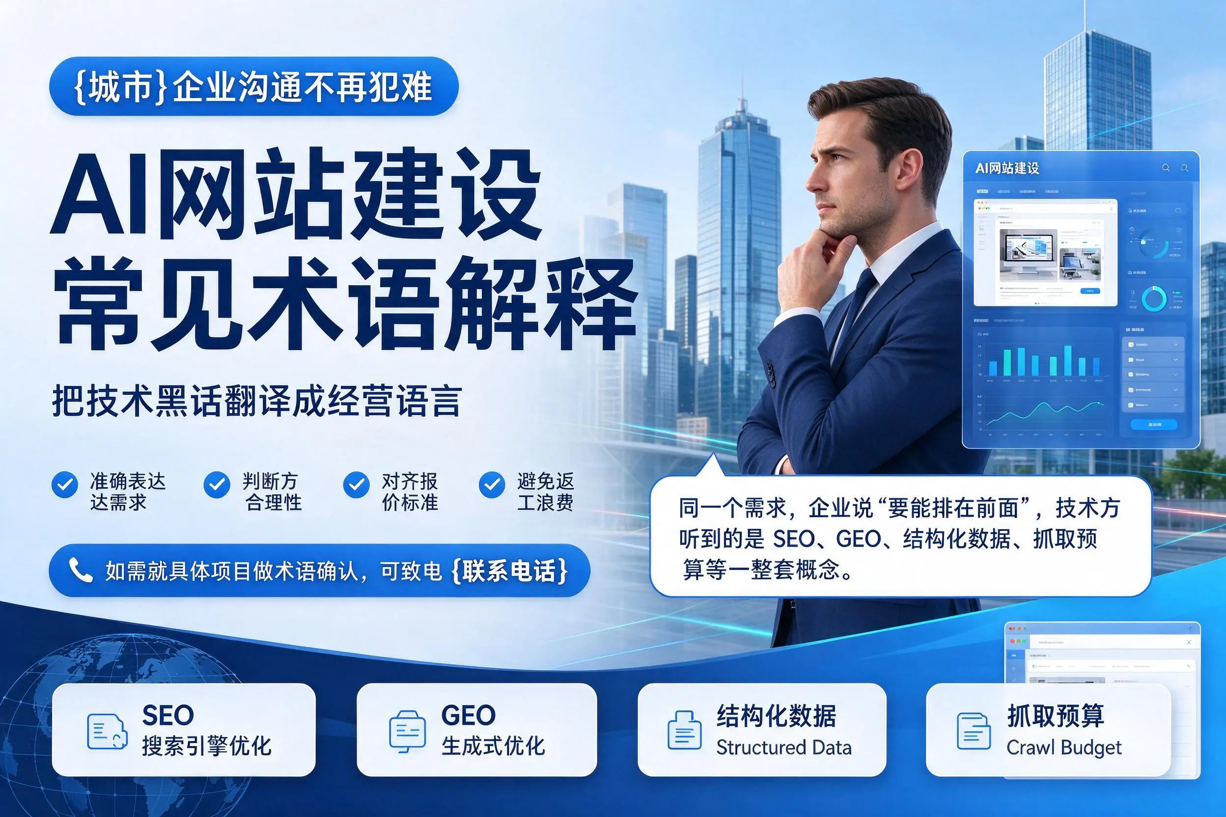 AI网站建设常见术语解释，淮北企业沟通不再犯难