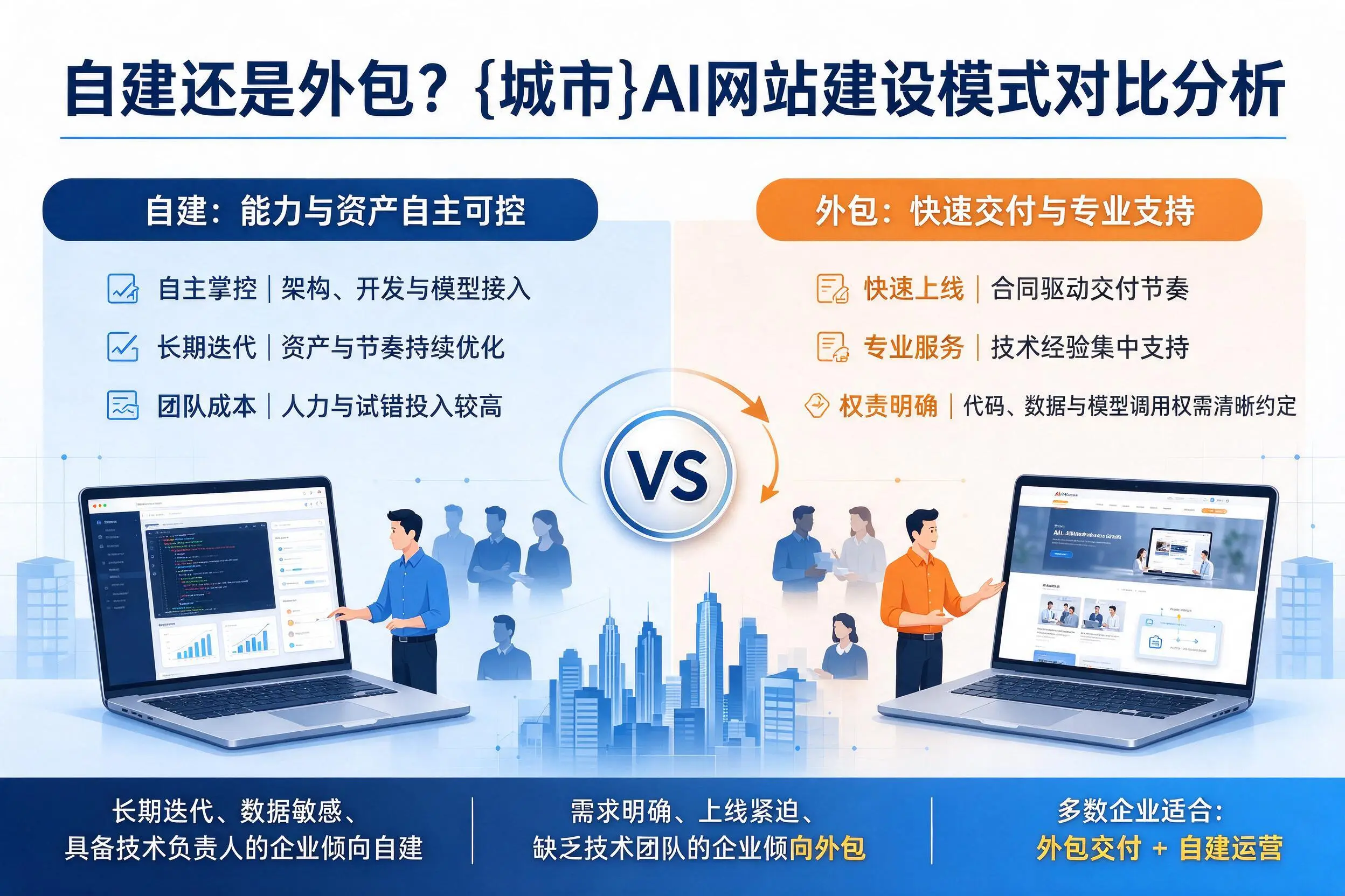 自建还是外包？淮北AI网站建设模式对比分析
