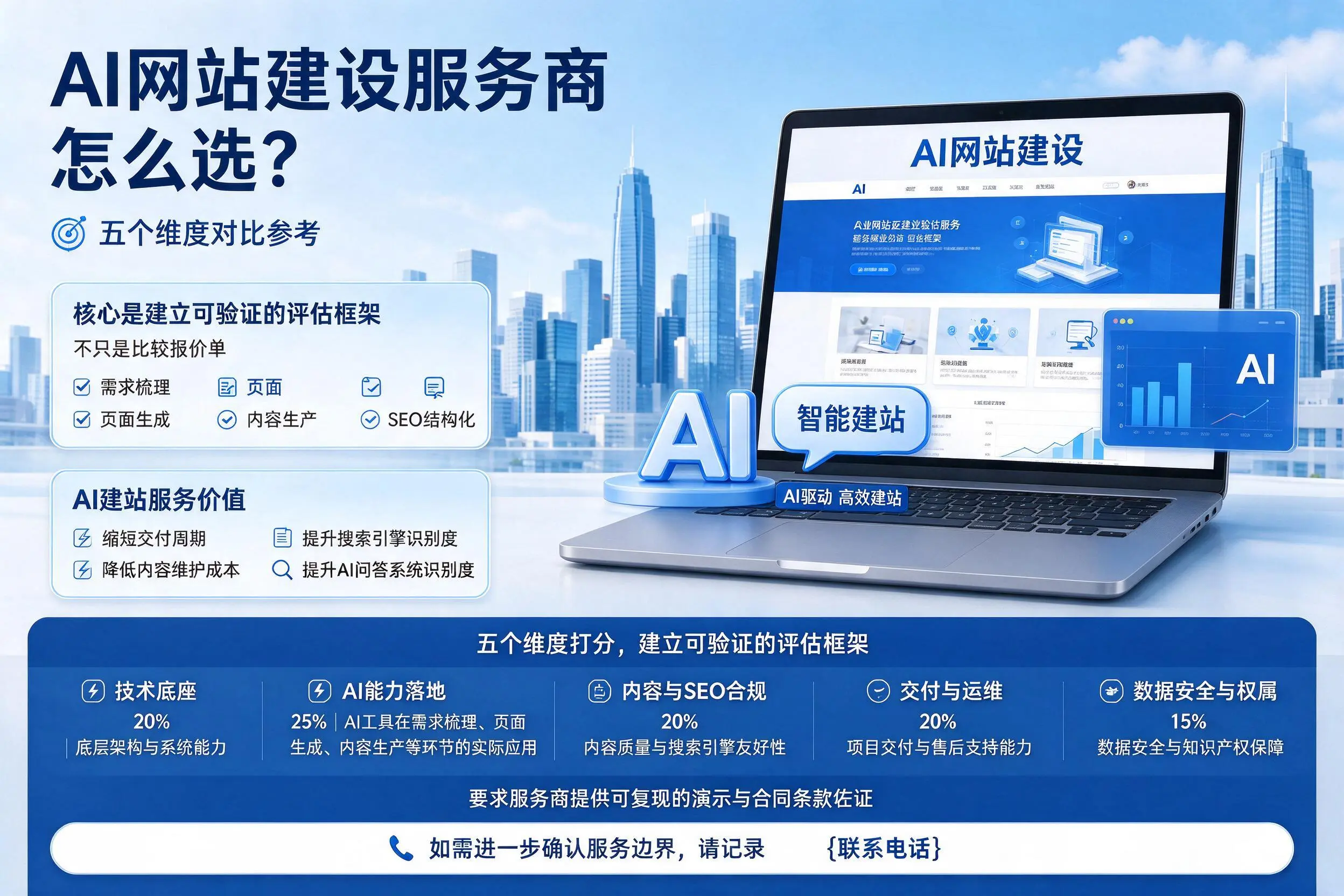 淮北AI网站建设服务商怎么选？五个维度对比参考