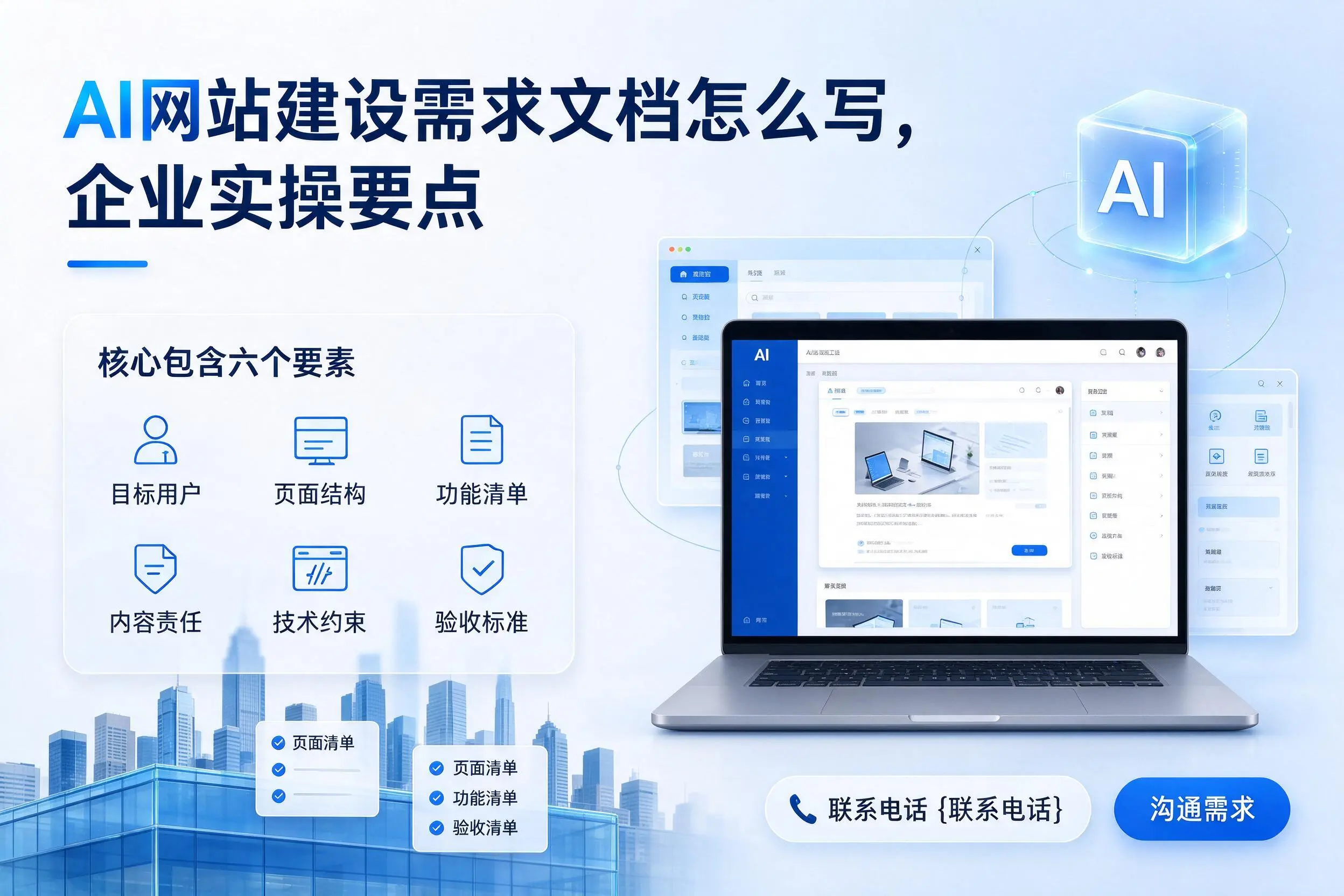 AI网站建设需求文档怎么写，淮北企业实操要点